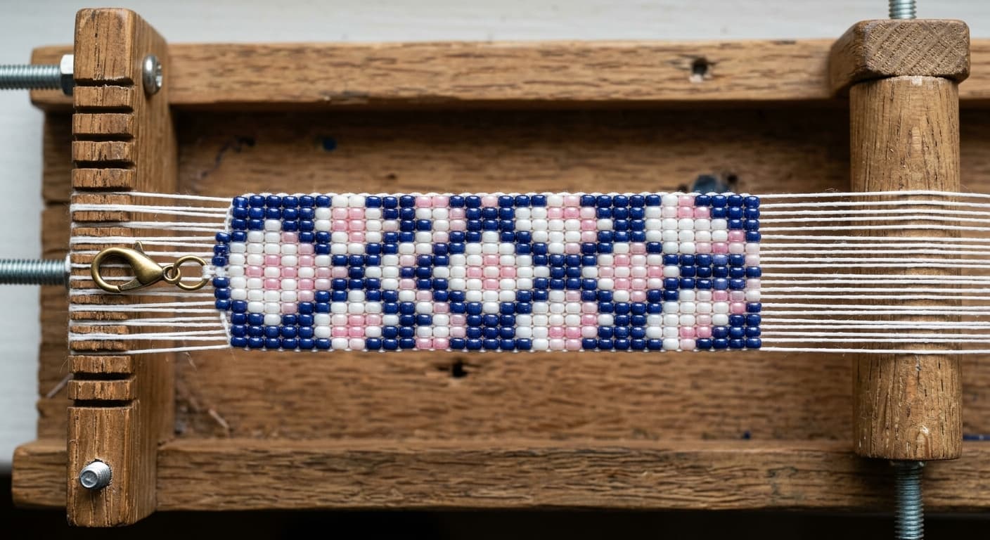 Blue Grid Bracelet